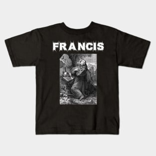 Saint Francis of Assisi Hardcore Punk Metal Gothic Kids T-Shirt